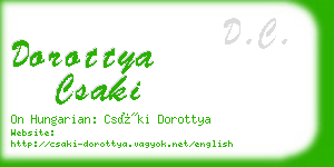 dorottya csaki business card